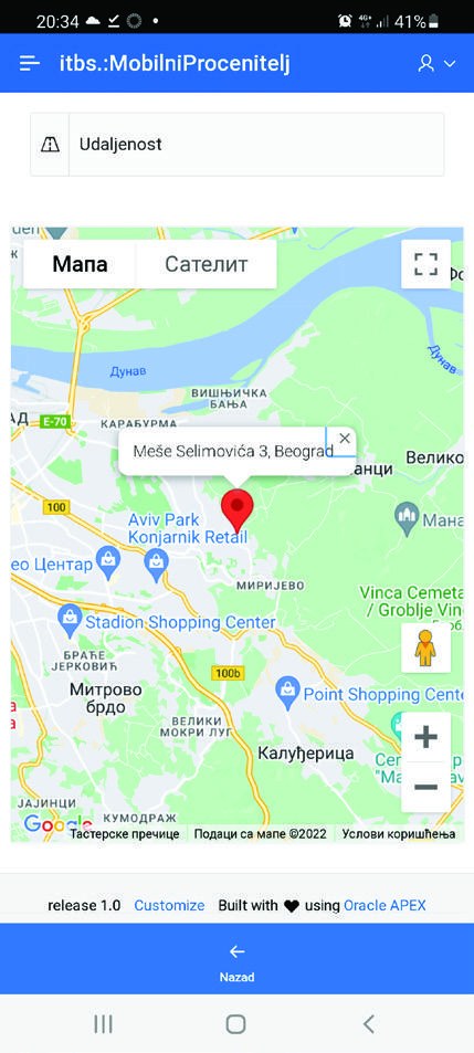Mapa lokacija predmeta